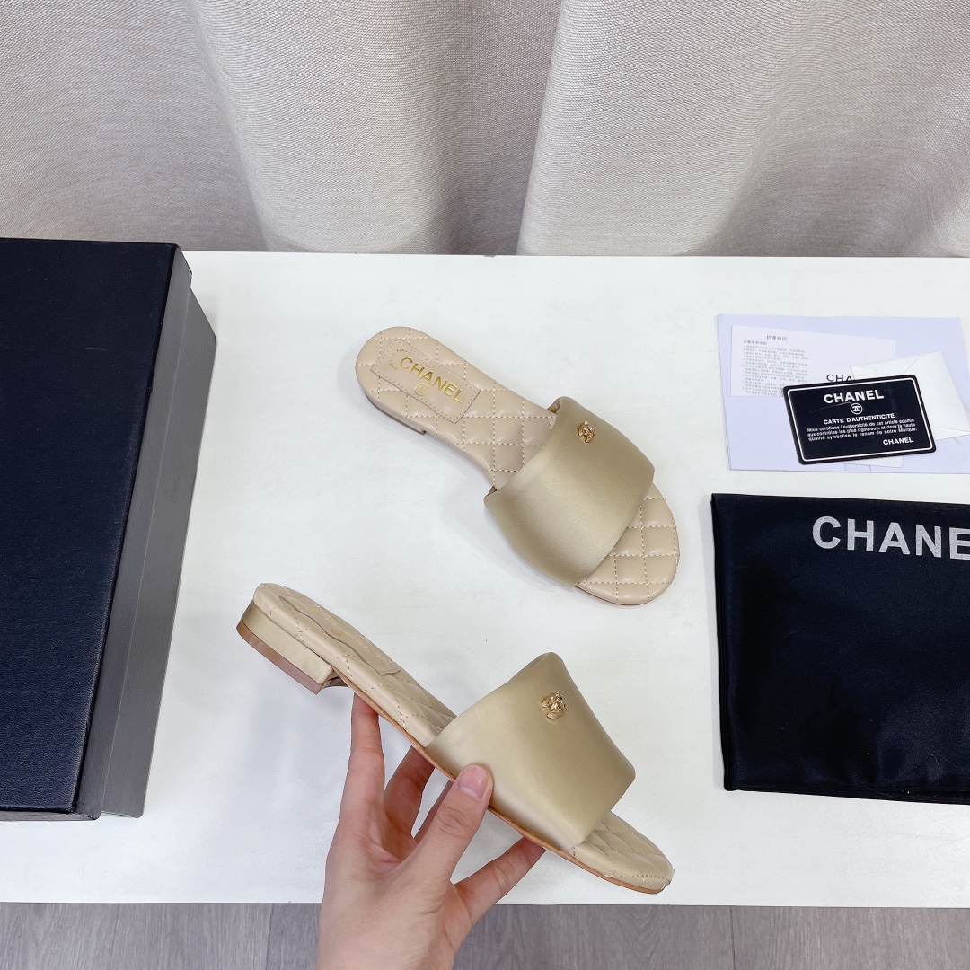 2022 última primavera y el verano nuevo Chanel / Chanel zapatillas planas compra contador genuino de