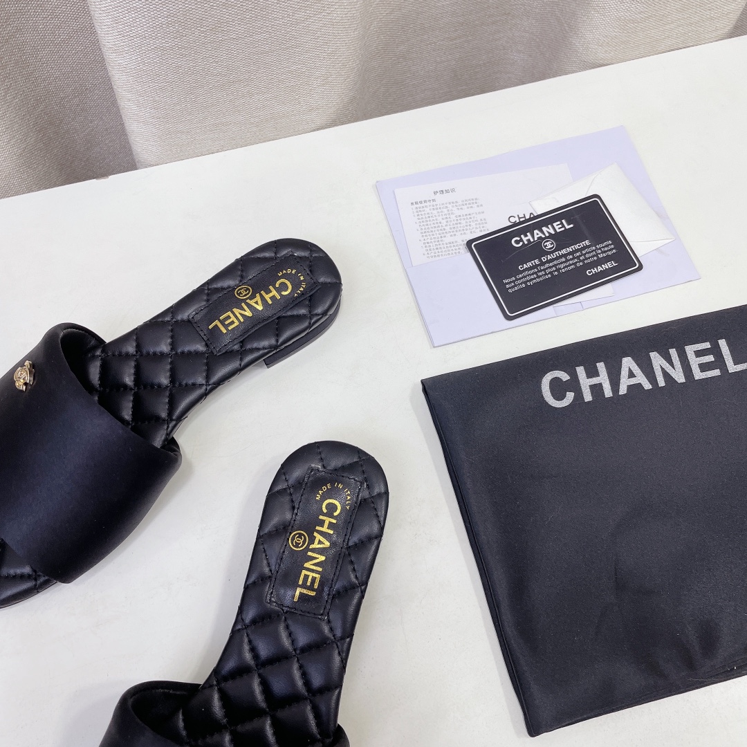 2022 última primavera y el verano nuevo Chanel / Chanel zapatillas planas compra contador genuino de