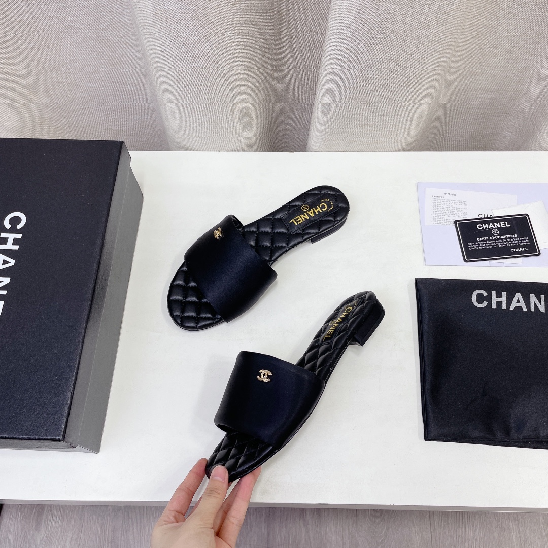 2022 última primavera y el verano nuevo Chanel / Chanel zapatillas planas compra contador genuino de