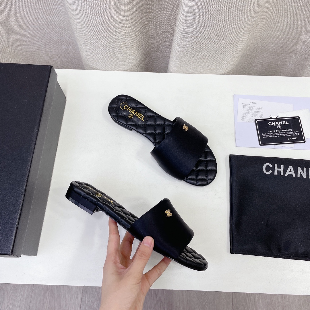 2022 última primavera y el verano nuevo Chanel / Chanel zapatillas planas compra contador genuino de