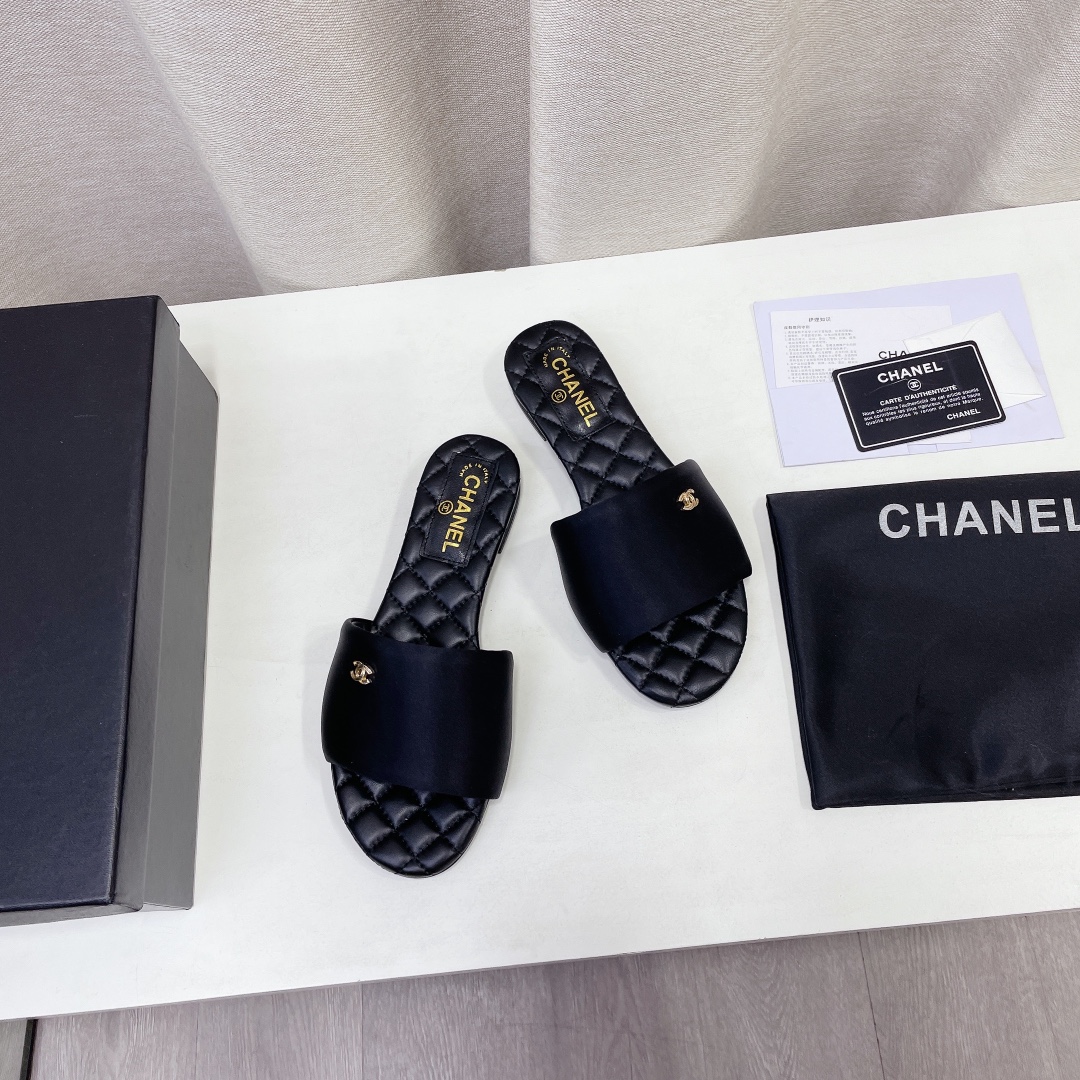 2022 última primavera y el verano nuevo Chanel / Chanel zapatillas planas compra contador genuino de