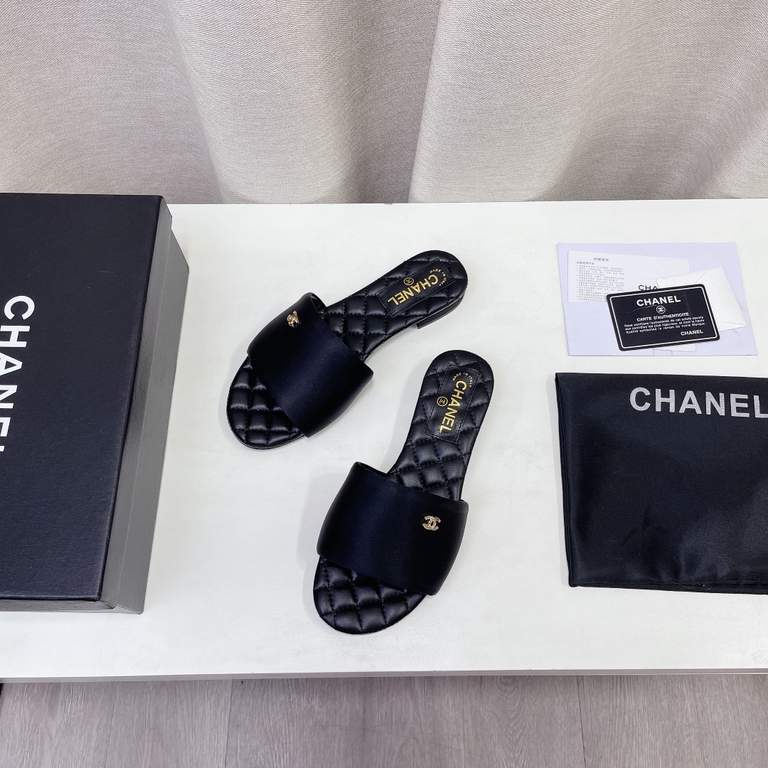 2022 última primavera y el verano nuevo Chanel / Chanel zapatillas planas compra contador genuino de