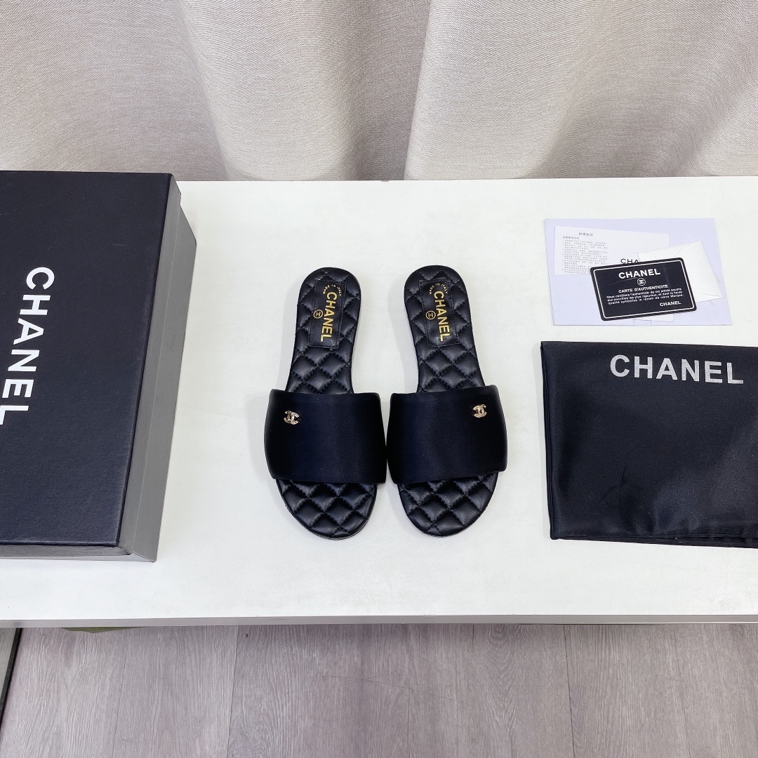 2022 última primavera y el verano nuevo Chanel / Chanel zapatillas planas compra contador genuino de