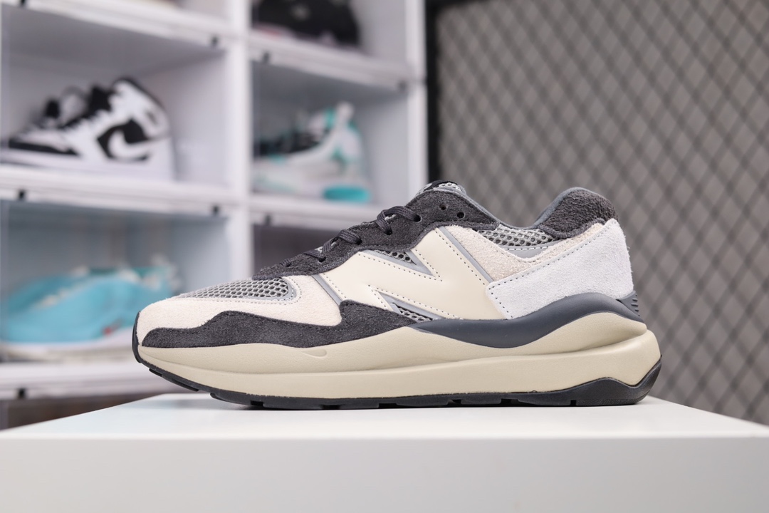 G5 公司级 NB新百伦New Balance M5740系列复古老爹风休闲运动慢跑鞋“深灰翻毛网面”采用贴膜牛剖皮拼接透气网织布鞋面材质中底高弹EVA发泡材质外置橡胶大齿防滑橡胶外底447RC