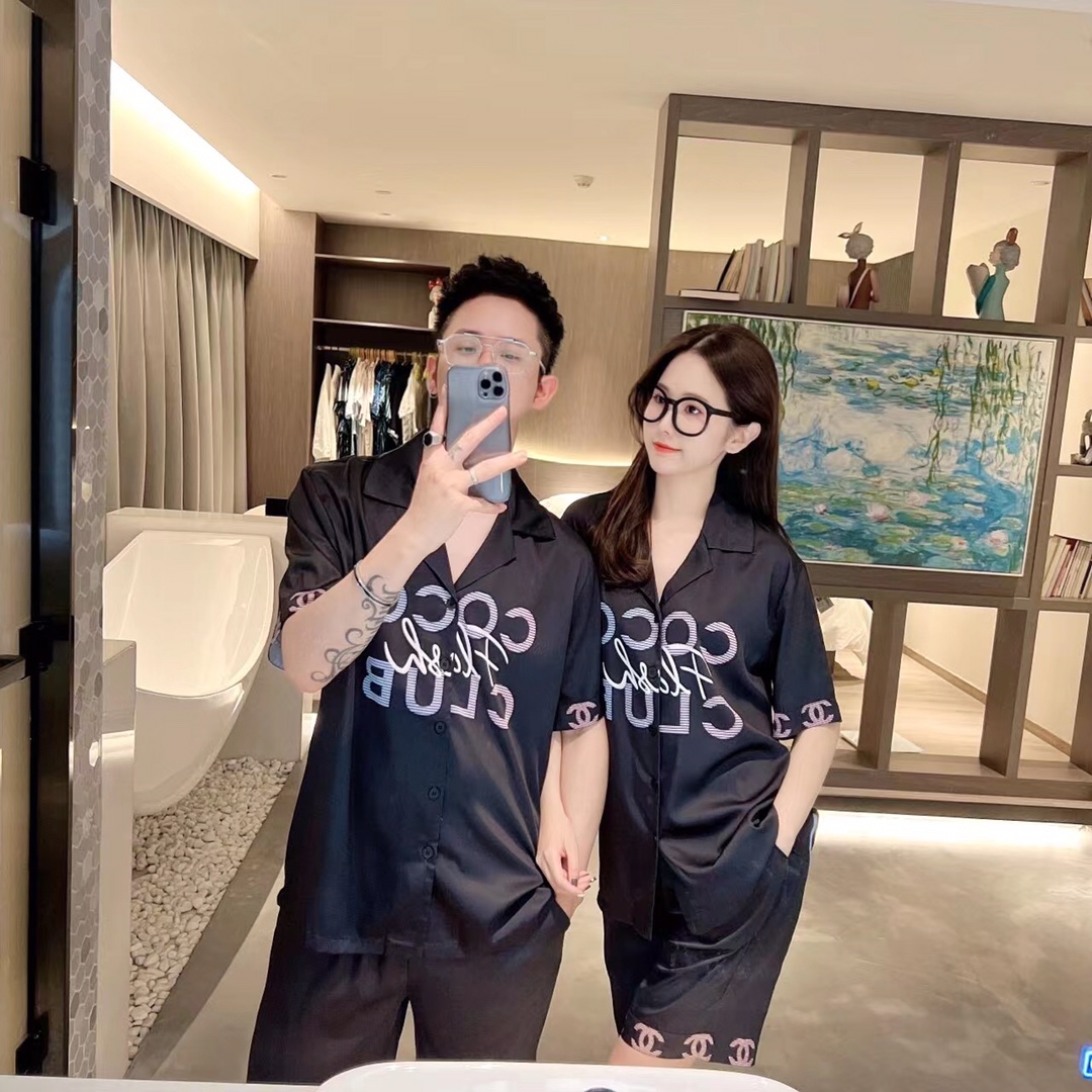 CHANEL Chanel Ropa de casa, confeccionada en seda coreana de alta costura, suave y cómoda. Unisex. Tallas M～XXXL