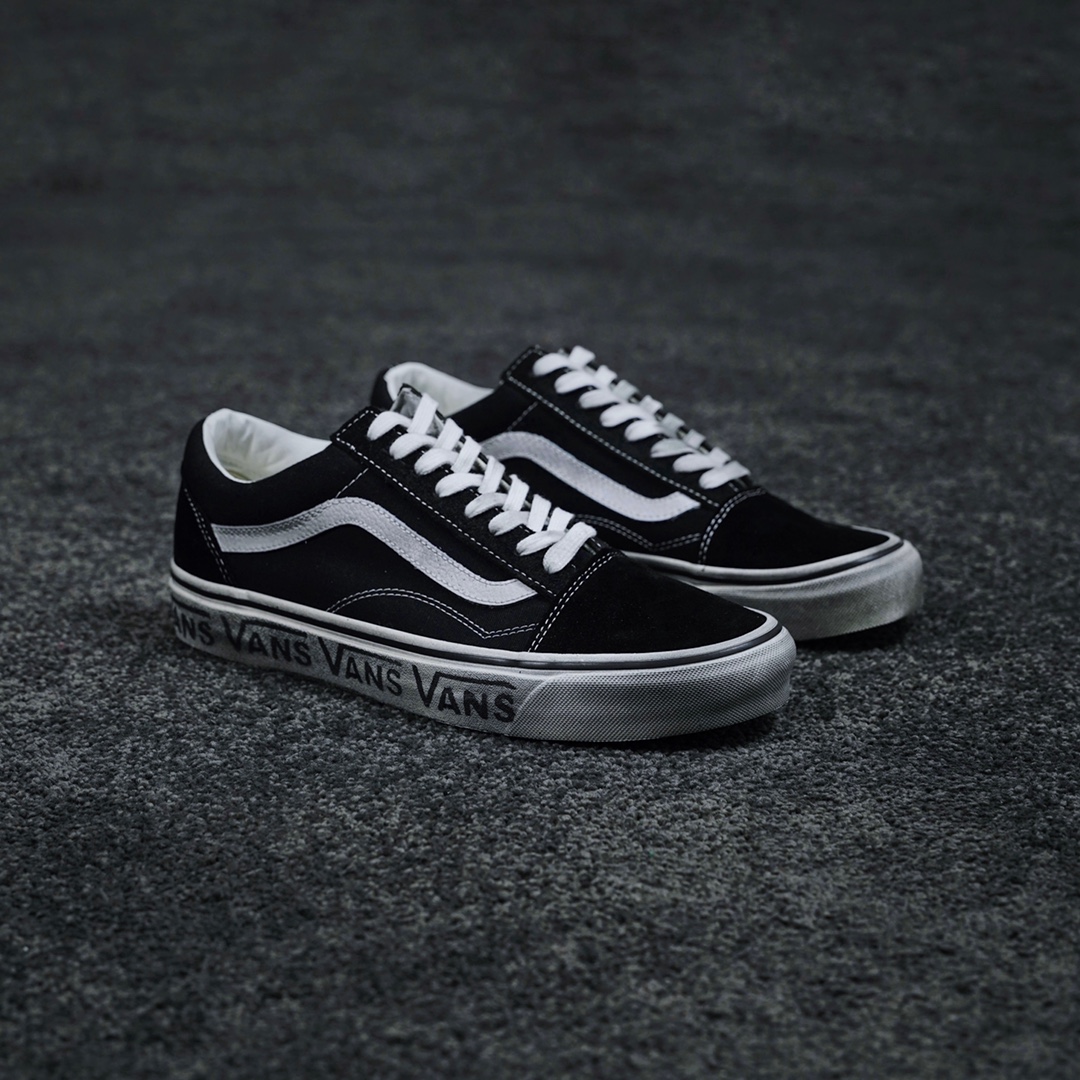 G0 Vans Old Skool 做旧Logo印花紫光线防伪 一款越穿越好看的帆布鞋