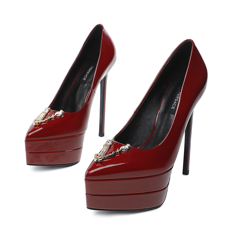 precio de fábrica: suela de goma m Suela de cuero m.. Yardage: 34-42 Versace nuevo super tacón alto 