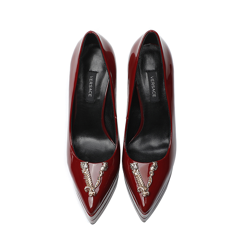 precio de fábrica: suela de goma m Suela de cuero m.. Yardage: 34-42 Versace nuevo super tacón alto 