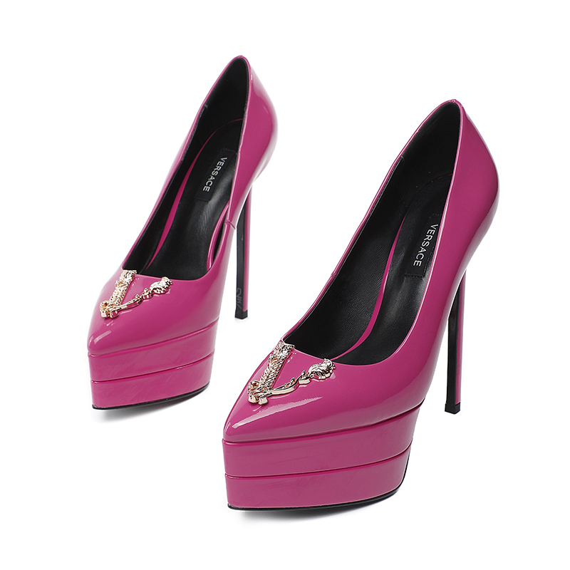 precio de fábrica: suela de goma m Suela de cuero m.. Yardage: 34-42 Versace nuevo super tacón alto 