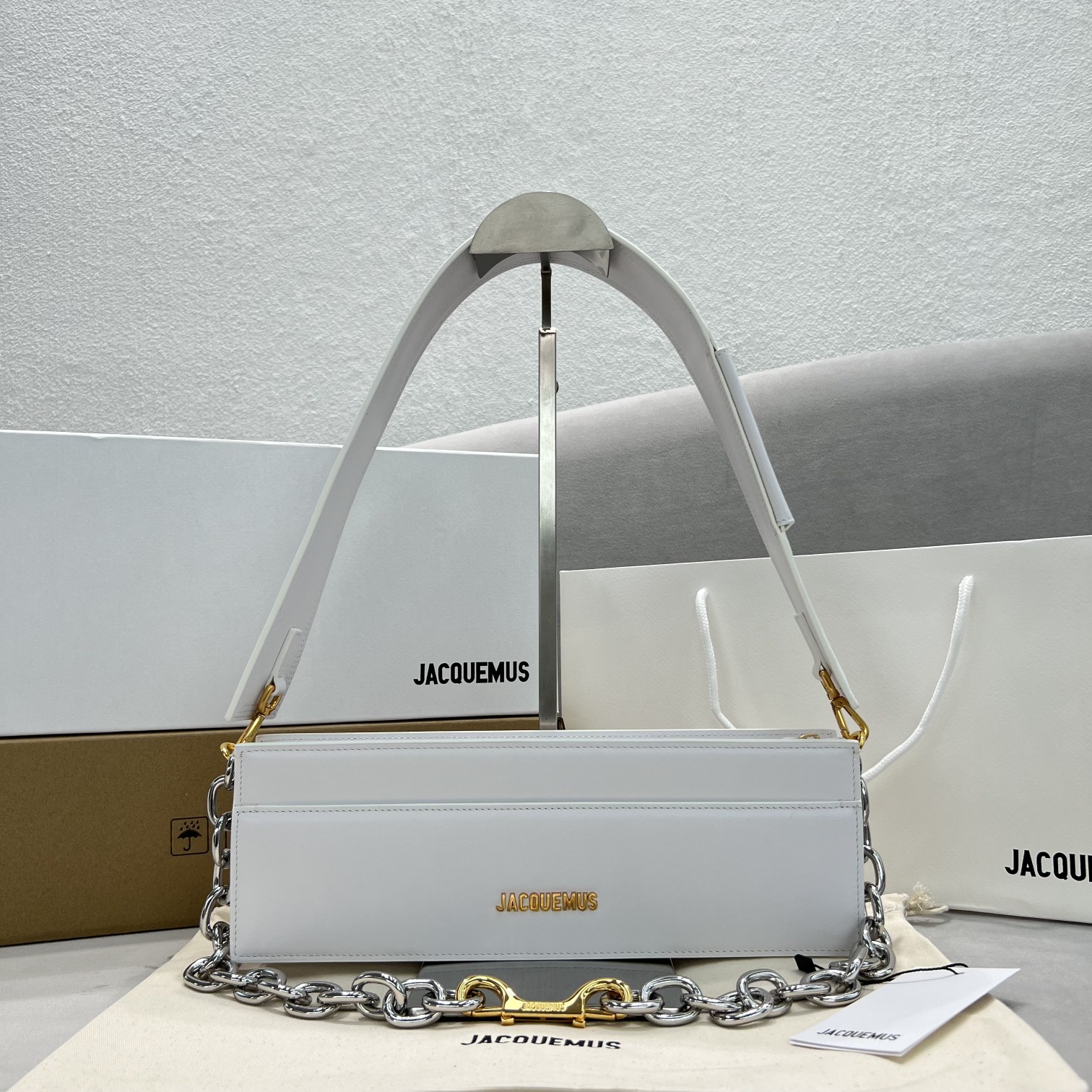 Jacquemus Bags Handbags Fake AAA+
 Gold White Vintage Chains