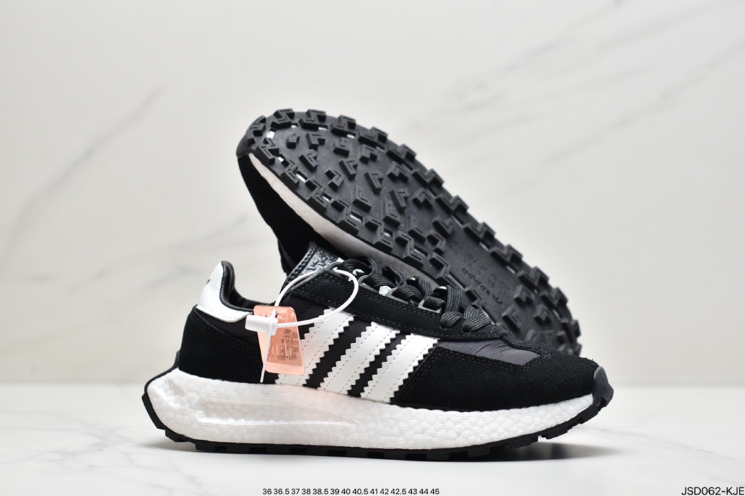 200 阿迪达斯adidas Racing 1 Boost Prototype  速度轻盈复古系列百搭透气运动慢跑鞋GW4412