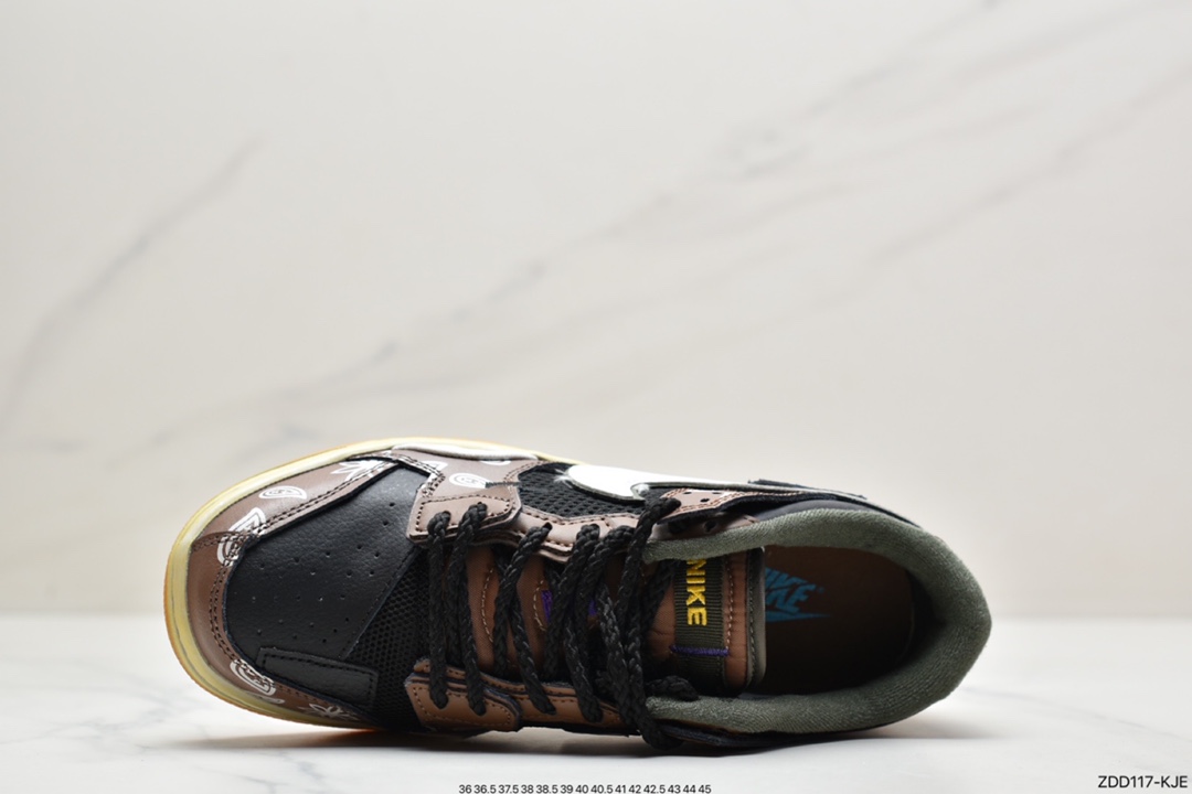 230 真标耐克Nike Dunk Scrap系列 缝合怪 黑灰色 Nike Dunk Scrap 系列休闲气垫板鞋DC9723