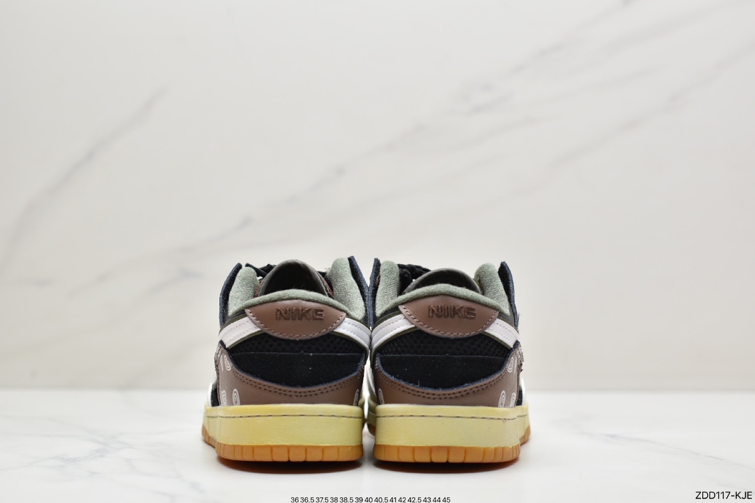 230 真标耐克Nike Dunk Scrap系列 缝合怪 黑灰色 Nike Dunk Scrap 系列休闲气垫板鞋DC9723