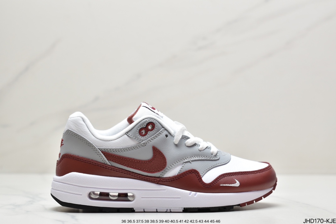 190 真标耐克 Air max 1 暗红Nike Air Max 1 Premium ”Spiral Sage” 暗红DB5074