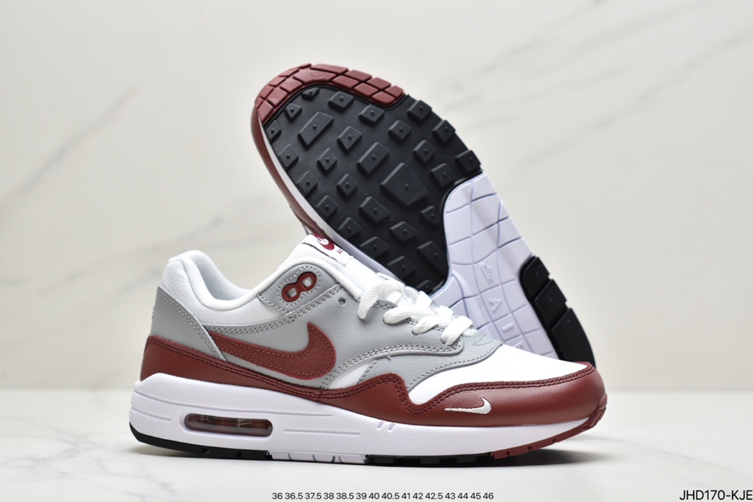 190 真标耐克 Air max 1 暗红Nike Air Max 1 Premium ”Spiral Sage” 暗红DB5074