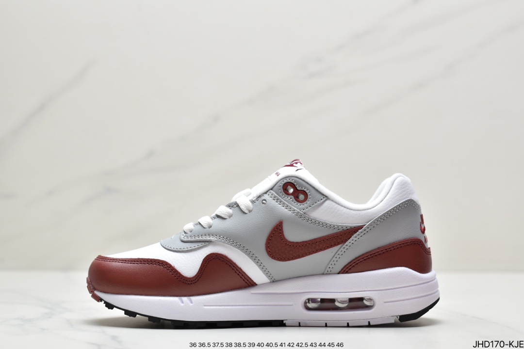 190 真标耐克 Air max 1 暗红Nike Air Max 1 Premium ”Spiral Sage” 暗红DB5074