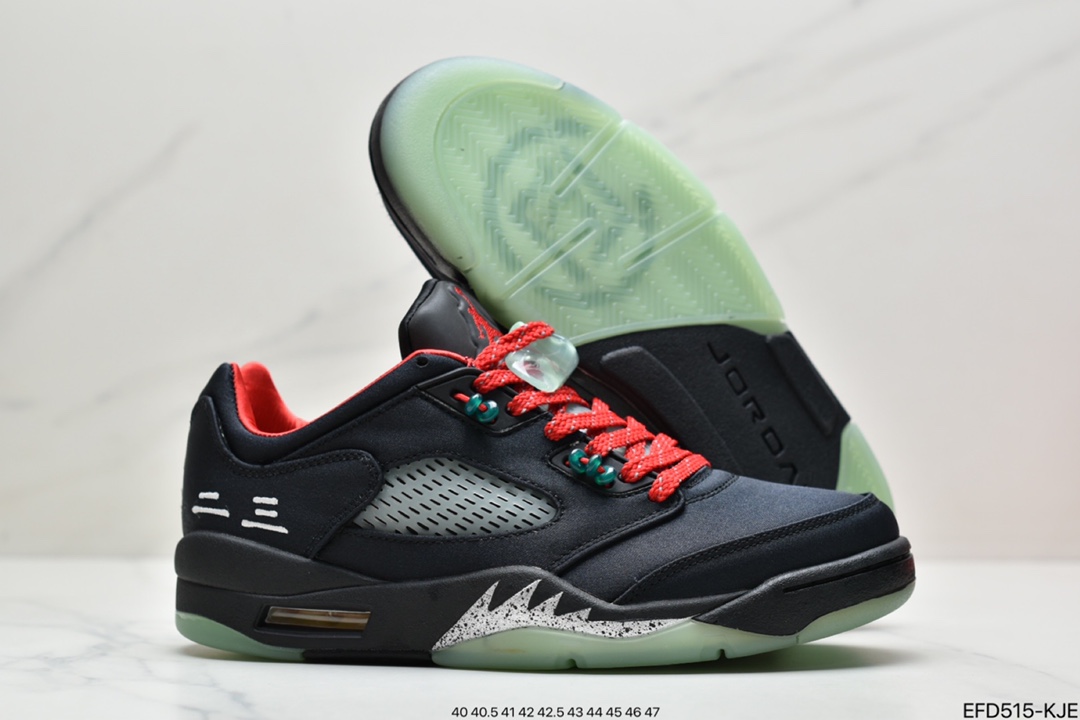 390 Air Jordan Retro 5 “Anthracite”3M反光媒黑 乔丹AJ5代低帮复古休闲文化篮球鞋DM4640