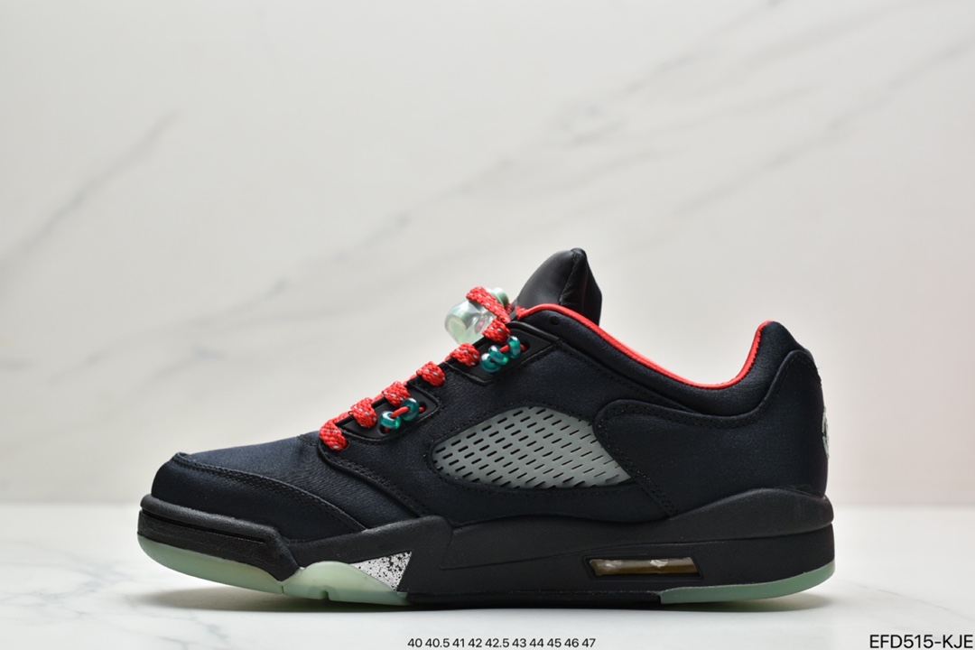 390 Air Jordan Retro 5 “Anthracite”3M反光媒黑 乔丹AJ5代低帮复古休闲文化篮球鞋DM4640