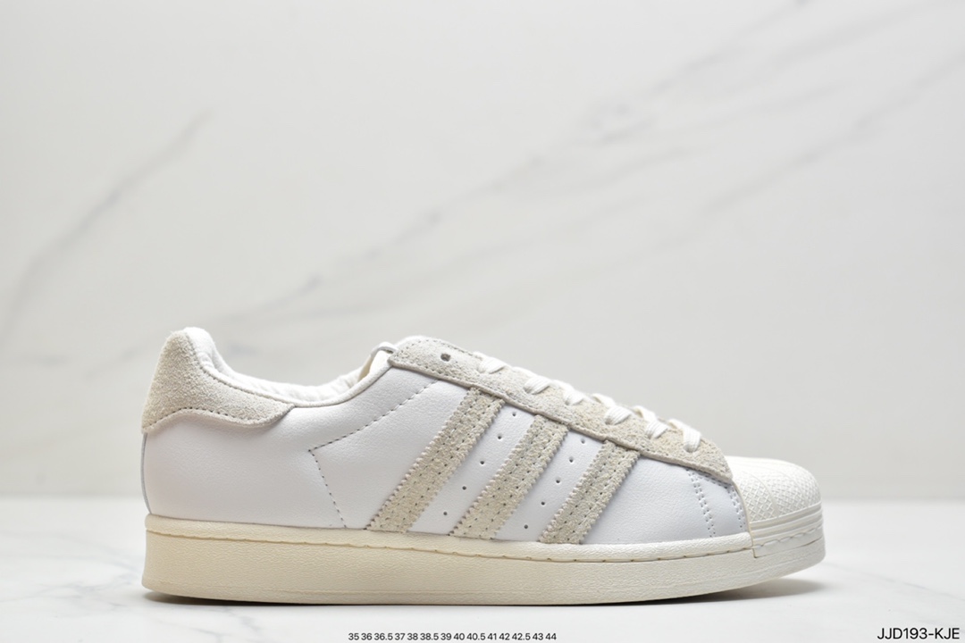 130 阿迪达斯adidas三叶草 Originals Superstar”White/Black/Gold”贝壳头经典百搭休闲运动板鞋 GY5986