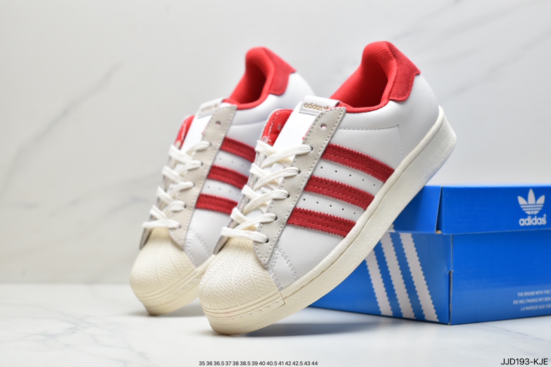 130 阿迪达斯adidas三叶草 Originals Superstar”White/Black/Gold”贝壳头经典百搭休闲运动板鞋 GY5986