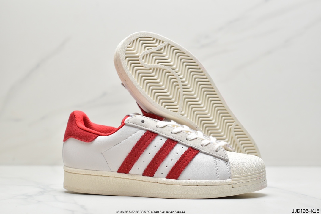 130 阿迪达斯adidas三叶草 Originals Superstar”White/Black/Gold”贝壳头经典百搭休闲运动板鞋 GY5986