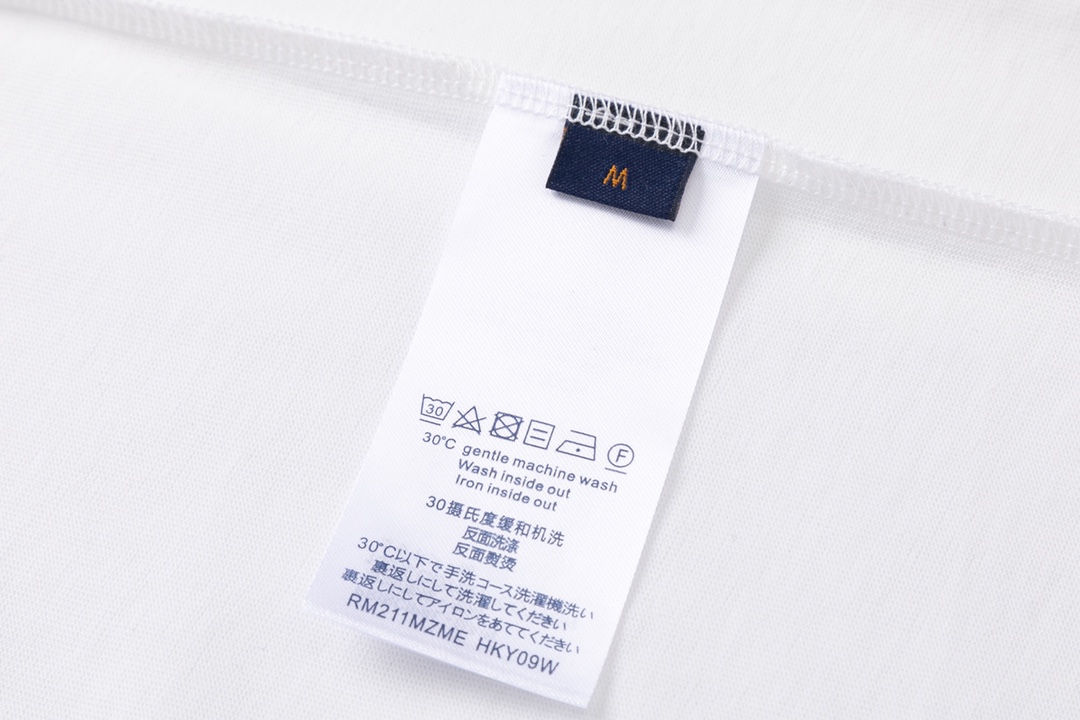 617#LV（男女同款）32S双纱爽全棉270克重高品质经典小链条+牛仔口袋工艺-颜色黑/白-码数XS-
