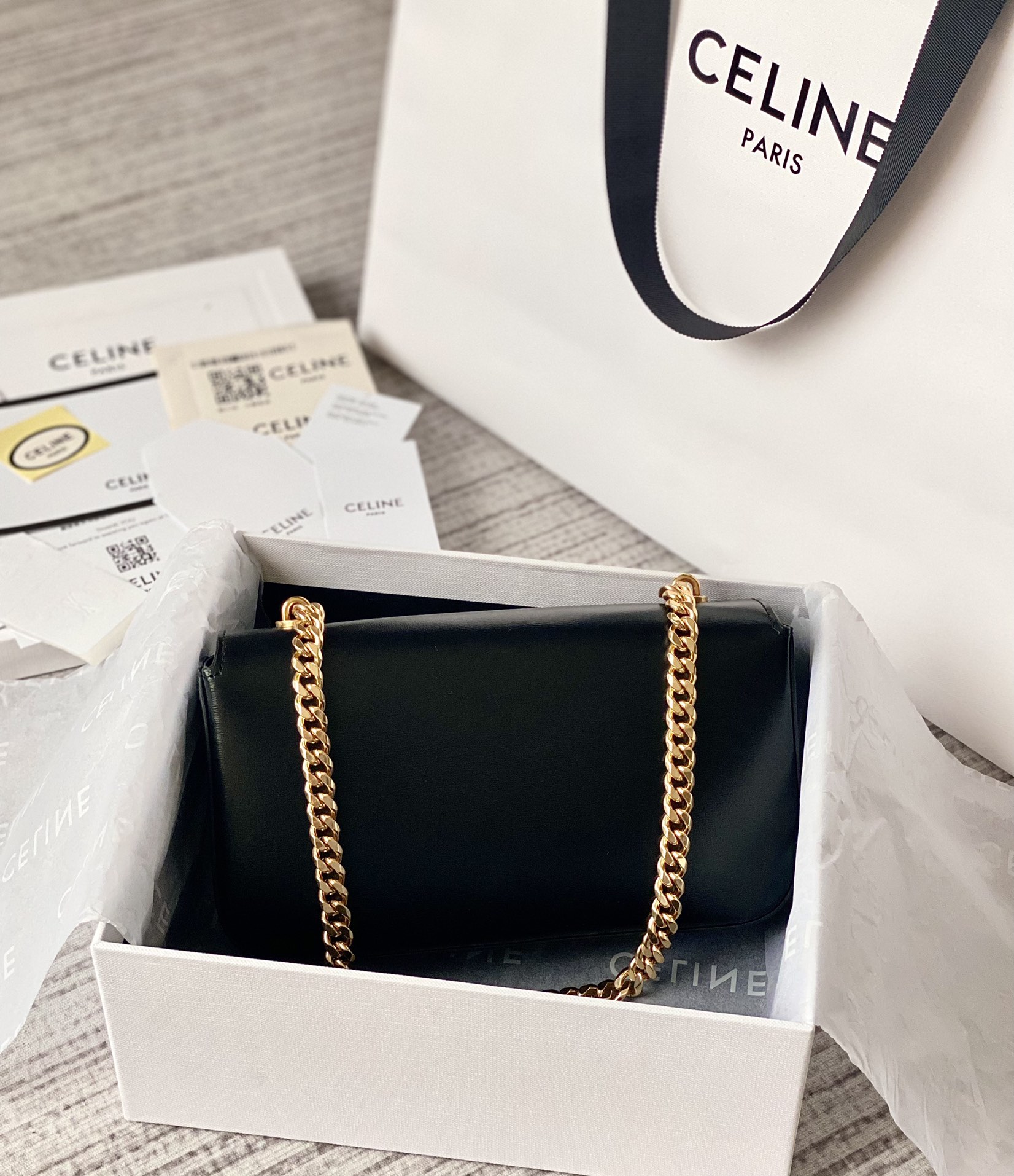 CELINE赛琳CUIR TRIOMPHE 凯旋门链条肩背包199242