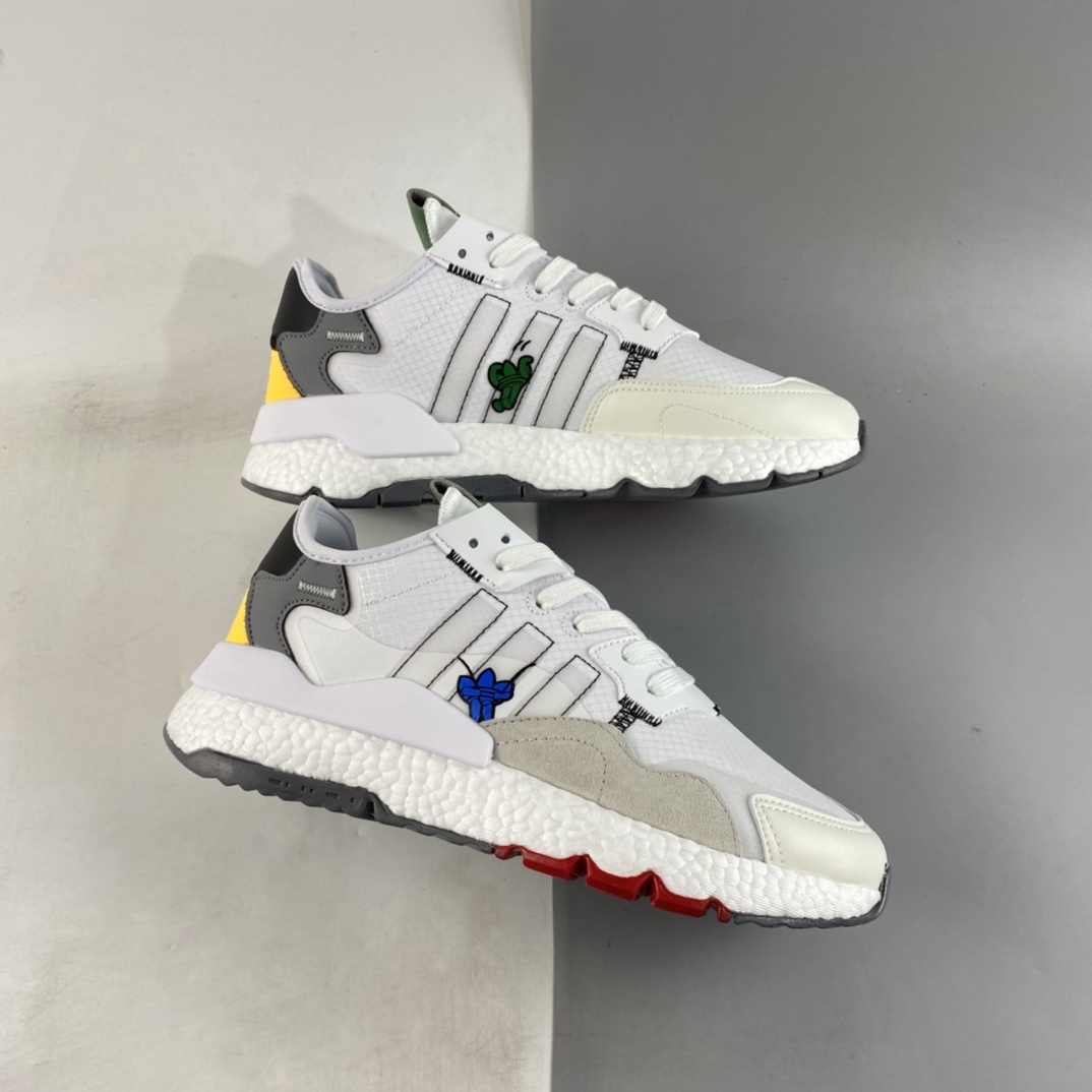 P180 Adidas  Nite Jogger Boost 阿迪夜行者爆米花大底复古跑鞋 HP9113