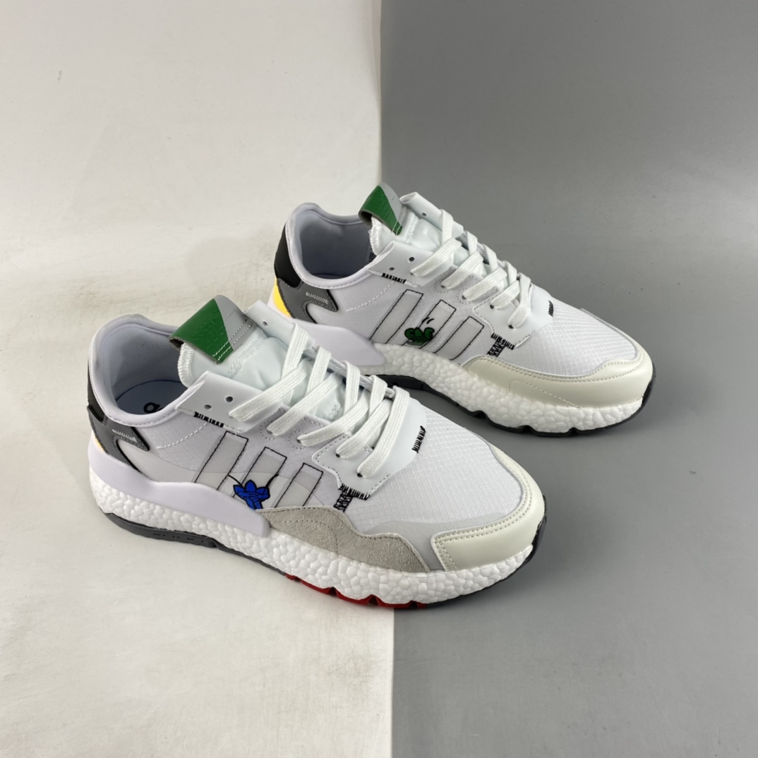 P180 Adidas  Nite Jogger Boost 阿迪夜行者爆米花大底复古跑鞋 HP9113