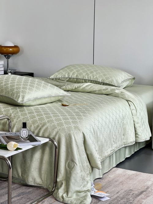 Celine Luxury 60s Tencel Jacquard Summer Quilt Set - Elegant & Breathable 1 Celine Luxury 60s Tencel Jacquard Summer Quilt Set - Elegant & Breathable