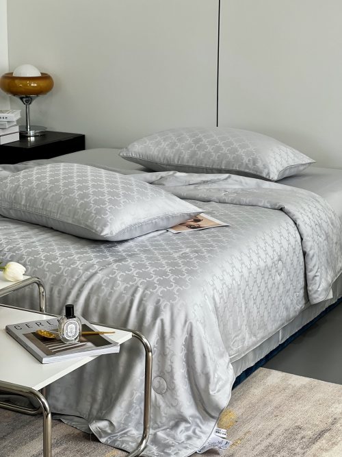 Celine Inspired Luxury Summer Quilt Set - 60s Tencel Jacquard, Elegant Design 1 Celine Inspired Luxury Summer Quilt Set - 60s Tencel Jacquard, Elegant Design