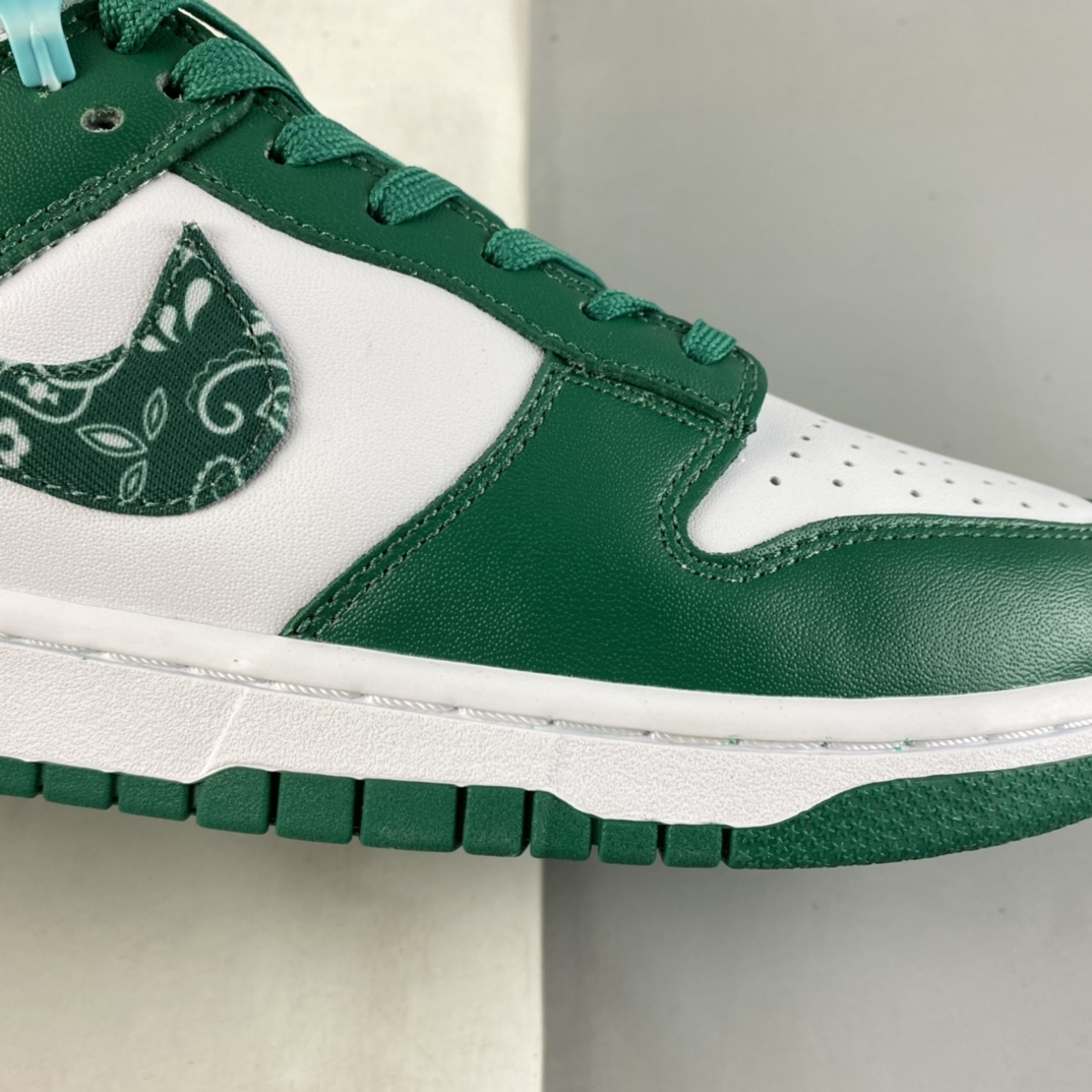 P220  Nike Dunk Low ”Green Paisley” 腰果花白绿 SB扣碎篮板时尚休闲板鞋 DH4401-102