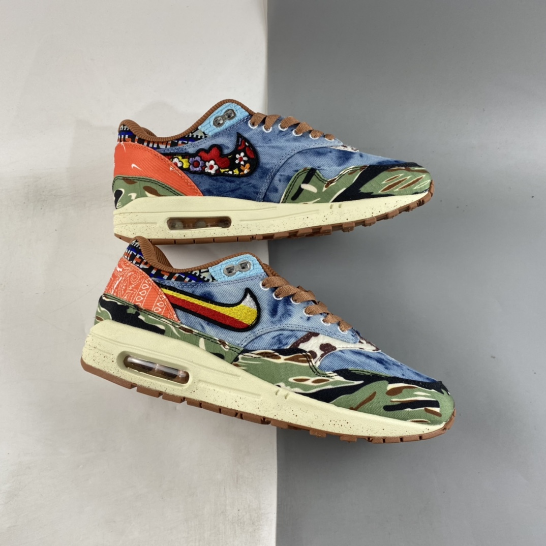 P240  藤原浩主理品牌Fragment Design x Nike Air Max 1 Premium SP”White/Royal/Black”初代慢跑鞋DN1803-900