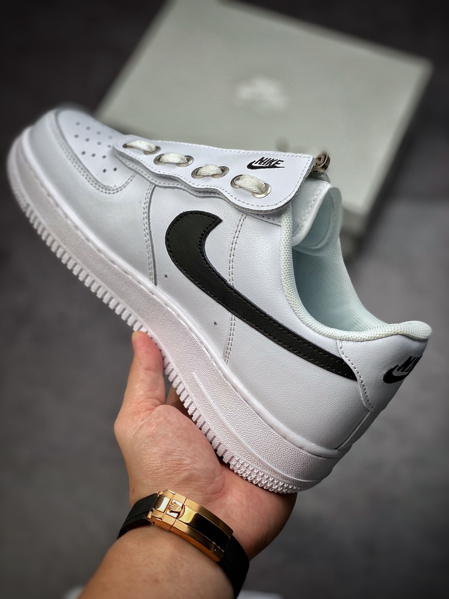 160  Nike Air Force 1 Low 07 白黑拉链鞋舌 DC8875-101