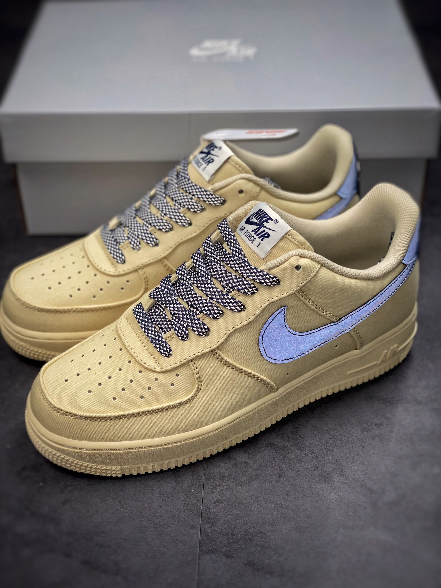 220  Nike Air Force 1 Low 07 3M帆布奶黄原楦头原纸板315122-109
