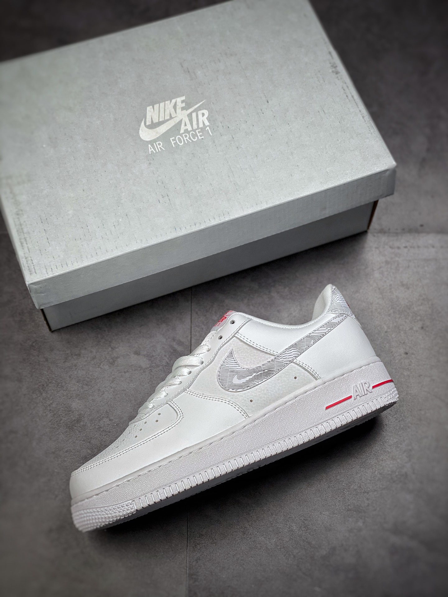 160  Nike Air Force 1 Low 07 白红灰山脉 DH3941-100