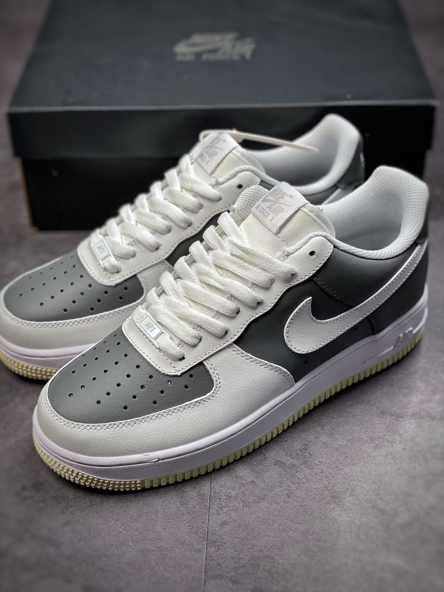 200  Nike Air Force 1 Low 07 白深灰拼接CW2288-119