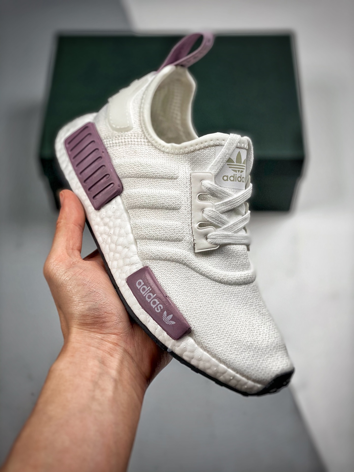 -2 NMD _R1 V2 versión Hupu blanco-púrpura, lanzado en tiendas oficiales‼️ Almacén con stock disponible todo el año, sum…