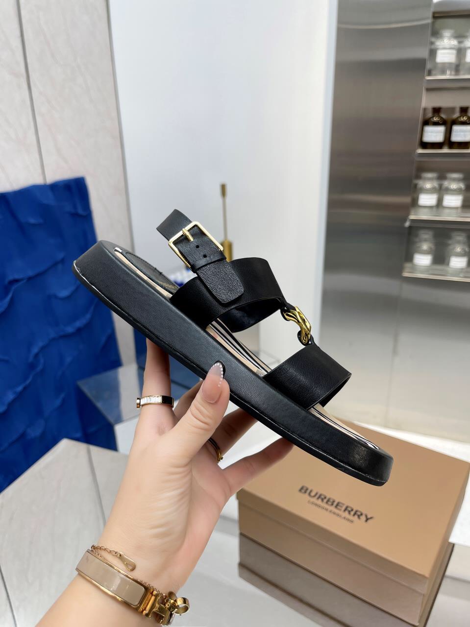 Burberry Burberry 2022 estallido de la línea bordada clásica zapatillas a cuadros envío, la compra d