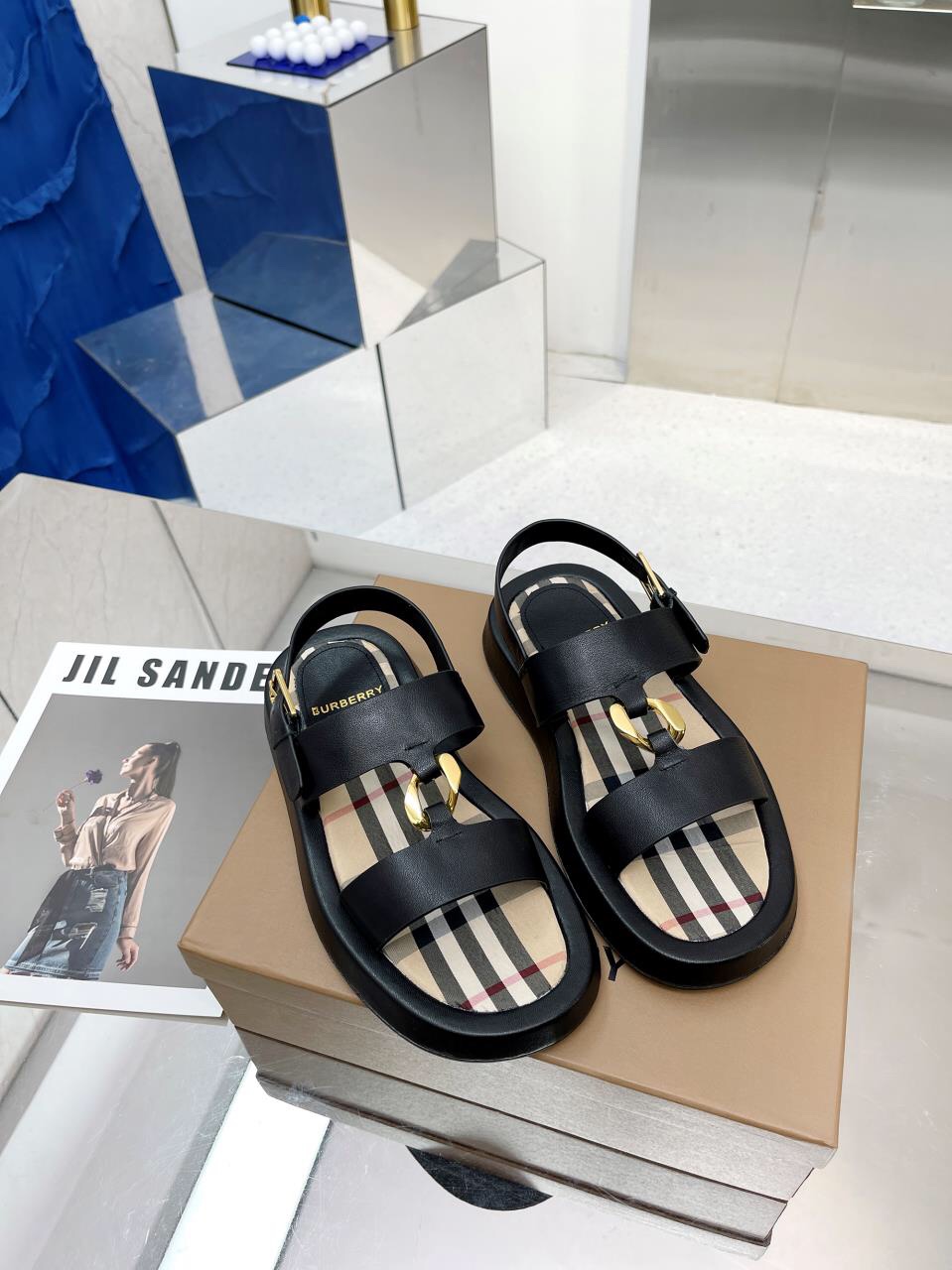 Burberry Burberry 2022 estallido de la línea bordada clásica zapatillas a cuadros envío, la compra d