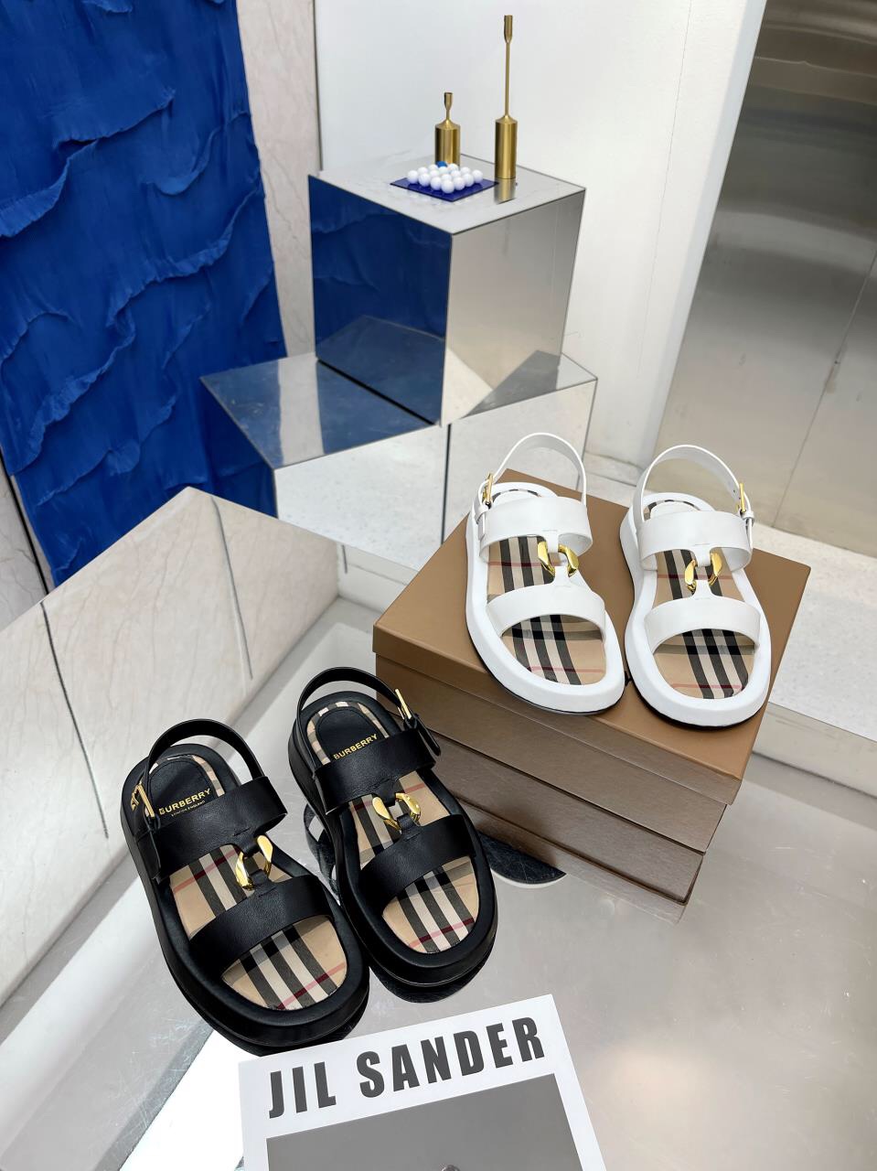 Burberry Burberry 2022 estallido de la línea bordada clásica zapatillas a cuadros envío, la compra d
