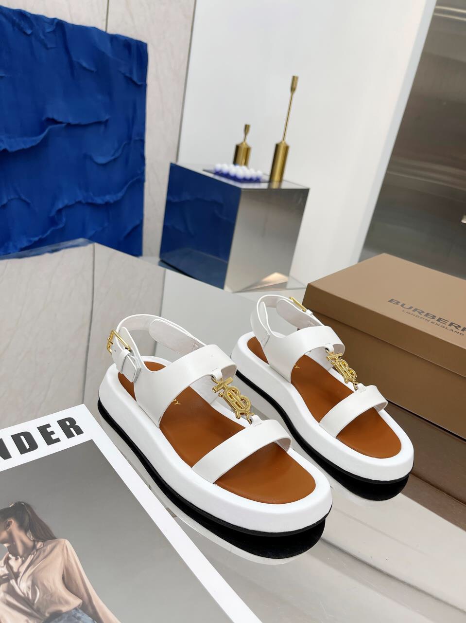 Burberry Burberry 2022 estallido de la línea bordada clásica zapatillas a cuadros envío, la compra d