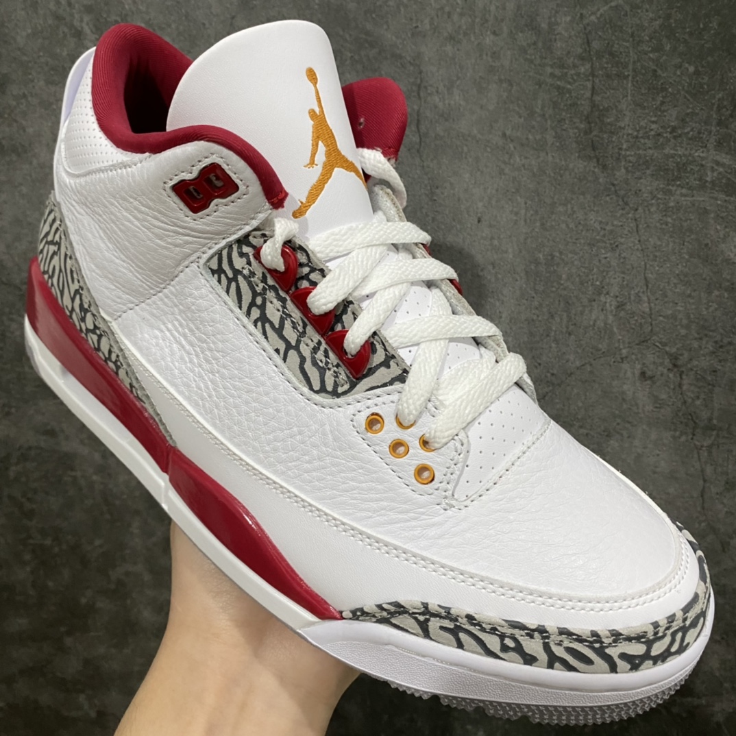 图片[4]-新DT纯原aj3 白红水泥 白酒红 Air Jordan 3 Retro \”Cardinal Red\” 复古篮球鞋 白酒红 红雀 尺码：405-475（含半码） 货号：CT8532-126-选品中心