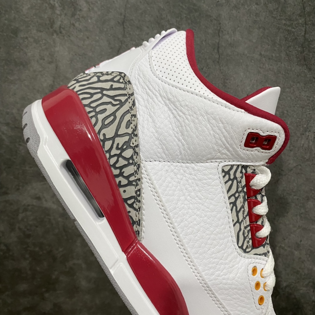 图片[7]-新DT纯原aj3 白红水泥 白酒红 Air Jordan 3 Retro \”Cardinal Red\” 复古篮球鞋 白酒红 红雀 尺码：405-475（含半码） 货号：CT8532-126-选品中心