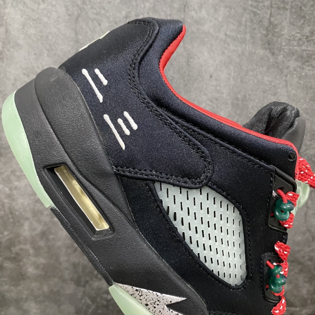 图片[8]-Air Jordan 5 Low 冠希联名 夜光丝绸 中国风 原楦原纸版开发数据楦型 采用原面原厂丝绸 鞋面材质 手感顺滑 质感十足 注胶效果及缜密拉帮背胶 Air开窗中底气垫装置 搭载原厂正确夜光大底 货号：DM4640-036 尺码：40 40.5 41 42 42.5 43 44 44.5 45 46 47.5-选品中心