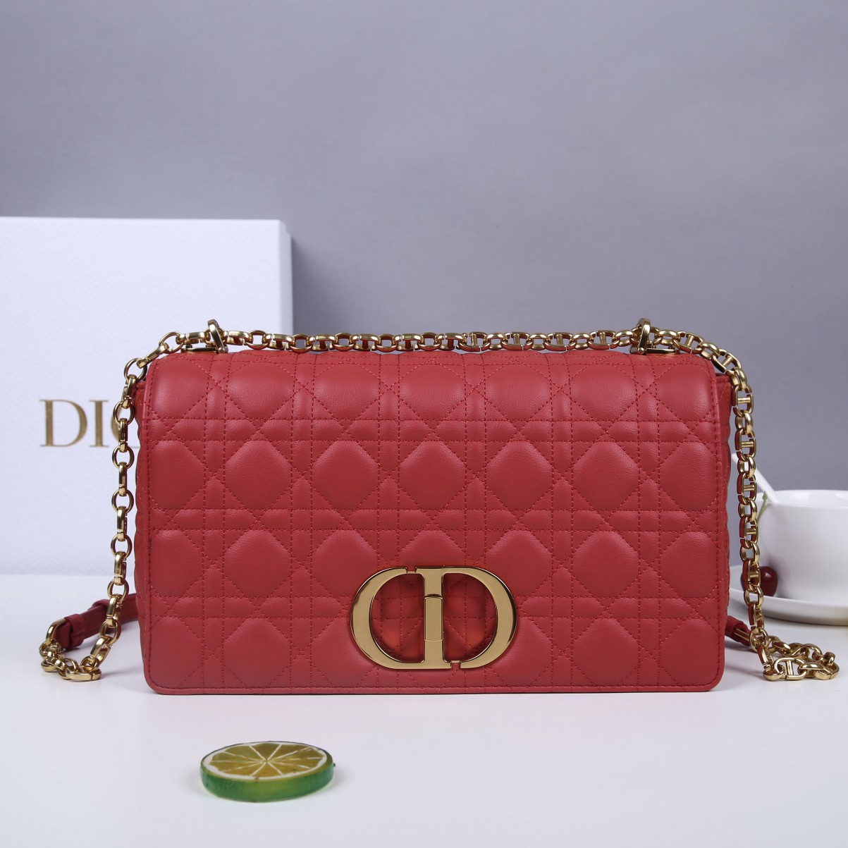 Dior Caro Taschen Handtaschen Gold Stickerei Vintage Rindsleder