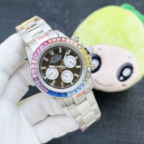 Rolex Rainbow Daytona Series Classic Chronograph Watch with Sapphire Bezel 9 Rolex Rainbow Daytona Series Classic Chronograph Watch with Sapphire Bezel