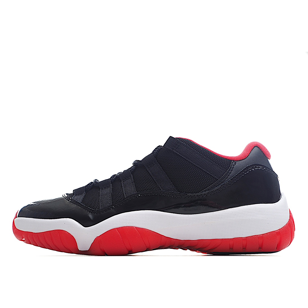 J5 市面顶级AJ代工厂 倾力打造 国外专柜回流订单 充正级 Air Jordan 11 Low Bred AJ11 黑红低帮