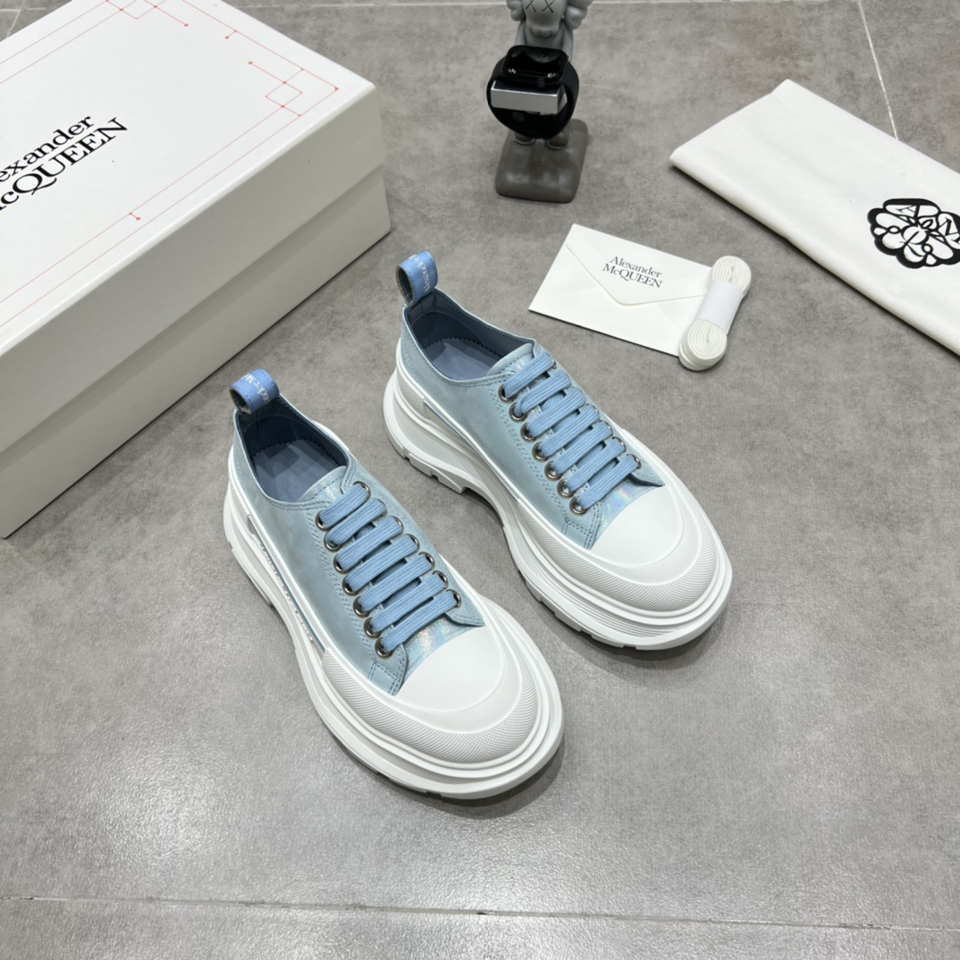 P tela 290 cuero 310🌈 (versión superior) Alexa...2022ss...Zapatos de papá de suela gruesa de la serie de lona clásica …