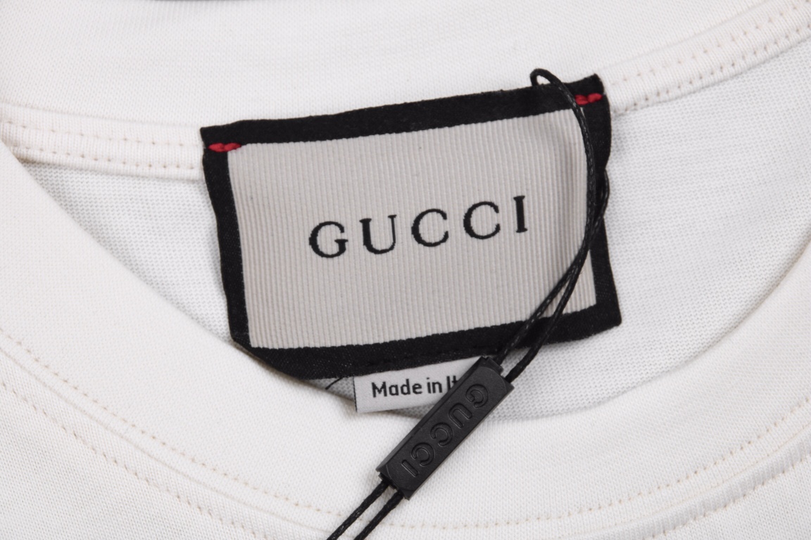 Gucci 22ss 玩偶熊logo 短袖 进口数码3D直喷logo面料